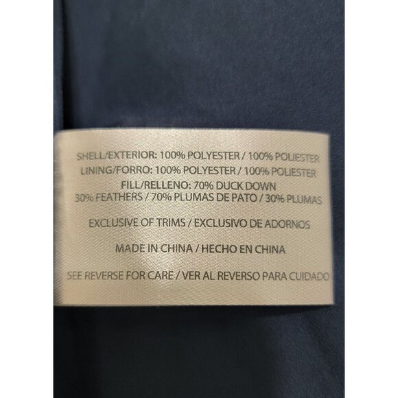 Woolrich Women's Navy Blue Full Zip Quilted Vest Duck Down Feather Filled Size S - Picture 6 of 9